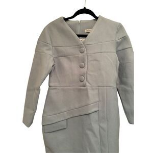 NWT boutique baby blue felt dress - size XS